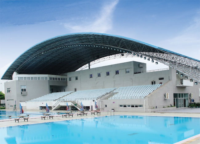 延安游泳馆网架